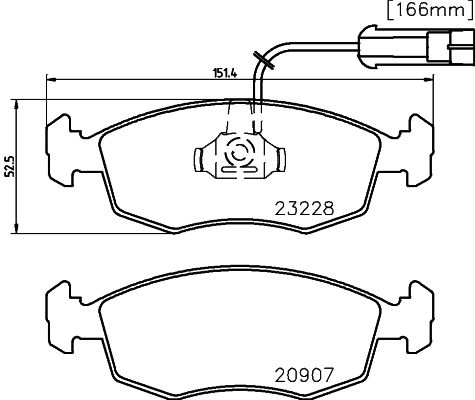 HELLA PAGID 8DB 355 008-521 Brake Pad Set, disc brake