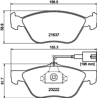 HELLA PAGID 8DB 355 008-611 Brake Pad Set, disc brake