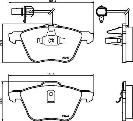 HELLA PAGID 8DB 355 008-921 Brake Pad Set, disc brake