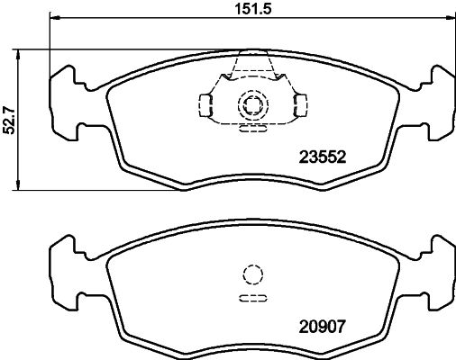 HELLA PAGID 8DB 355 009-131 Brake Pad Set, disc brake