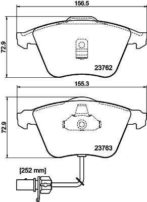 HELLA PAGID 8DB 355 009-141 Brake Pad Set, disc brake