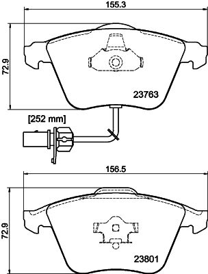 HELLA PAGID 8DB 355 009-201 Brake Pad Set, disc brake