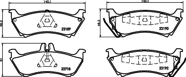 HELLA PAGID 8DB 355 009-241 Brake Pad Set, disc brake