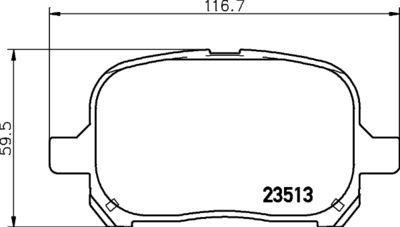 Brake Pad Set, disc brake HELLA PAGID 8DB 355 009-351