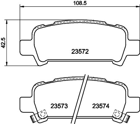 HELLA PAGID 8DB 355 009-401 Brake Pad Set, disc brake