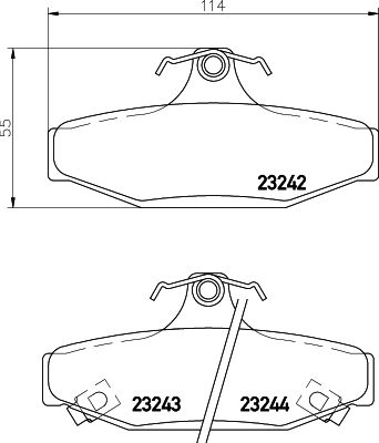 HELLA PAGID 8DB 355 009-571 Brake Pad Set, disc brake