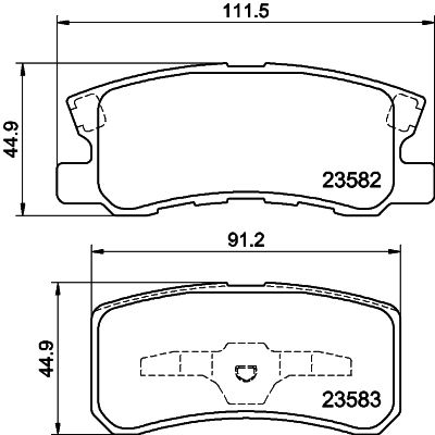 HELLA PAGID 8DB 355 009-691 Brake Pad Set, disc brake