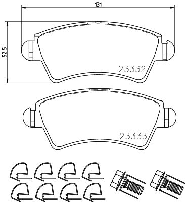 HELLA PAGID 8DB 355 009-871 Brake Pad Set, disc brake