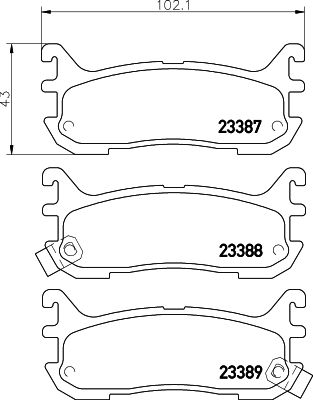 HELLA PAGID 8DB 355 009-911 Brake Pad Set, disc brake