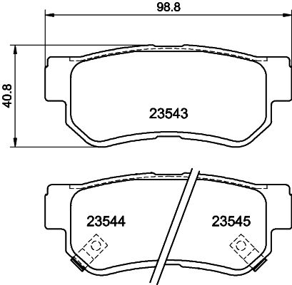HELLA PAGID 8DB 355 009-971 Brake Pad Set, disc brake