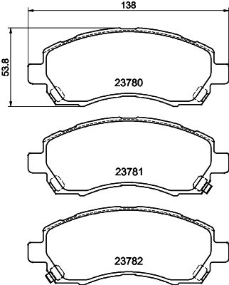 Brake Pad Set, disc brake HELLA PAGID 8DB 355 010-121