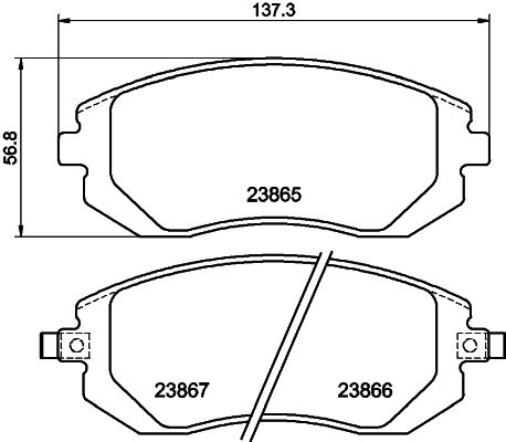 HELLA PAGID 8DB 355 010-211 Brake Pad Set, disc brake