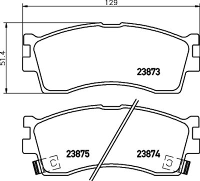 Brake Pad Set, disc brake HELLA PAGID 8DB 355 010-251