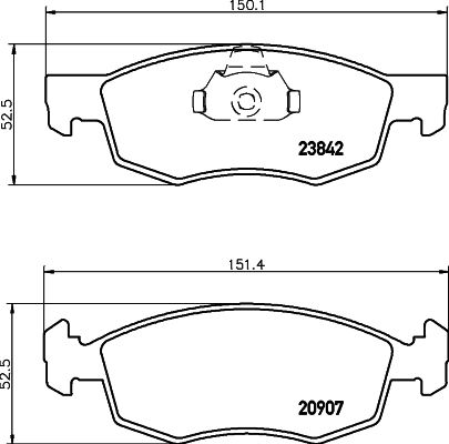 HELLA PAGID 8DB 355 010-321 Brake Pad Set, disc brake