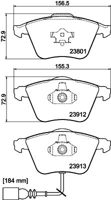 HELLA PAGID 8DB 355 010-351 Brake Pad Set, disc brake