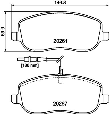 HELLA PAGID 8DB 355 010-501 Brake Pad Set, disc brake