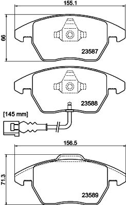 HELLA PAGID 8DB 355 010-581 Brake Pad Set, disc brake