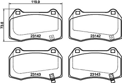 Brake Pad Set, disc brake HELLA PAGID 8DB 355 010-681
