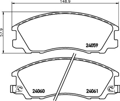 Brake Pad Set, disc brake HELLA PAGID 8DB 355 010-821