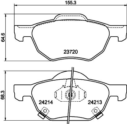 HELLA PAGID 8DB 355 010-831 Brake Pad Set, disc brake