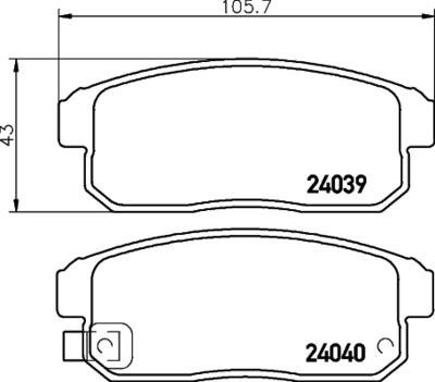 Brake Pad Set, disc brake HELLA PAGID 8DB 355 010-891