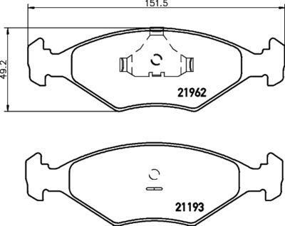 Brake Pad Set, disc brake HELLA PAGID 8DB 355 011-031