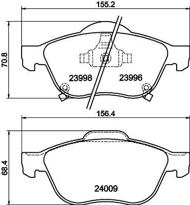 Brake Pad Set, disc brake HELLA PAGID 8DB 355 011-041