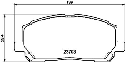 Brake Pad Set, disc brake HELLA PAGID 8DB 355 011-161