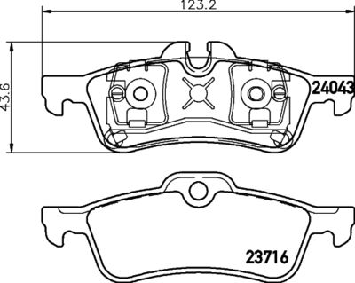 Brake Pad Set, disc brake HELLA PAGID 8DB 355 011-351