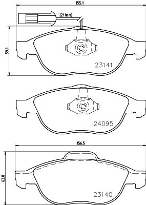 HELLA PAGID 8DB 355 011-651 Brake Pad Set, disc brake