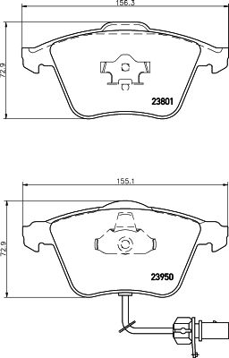 HELLA PAGID 8DB 355 011-711 Brake Pad Set, disc brake