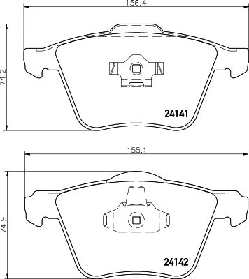 Brake Pad Set, disc brake HELLA PAGID 8DB 355 011-721