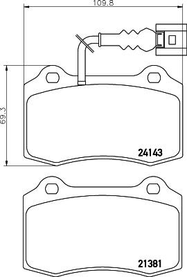 HELLA PAGID 8DB 355 011-741 Brake Pad Set, disc brake