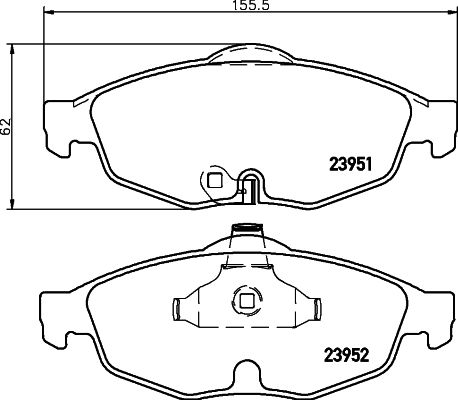 HELLA PAGID 8DB 355 011-991 Brake Pad Set, disc brake