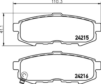 Brake Pad Set, disc brake HELLA PAGID 8DB 355 012-021