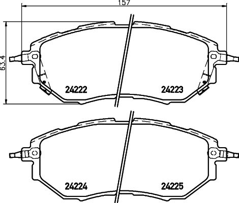 HELLA PAGID 8DB 355 012-031 Brake Pad Set, disc brake