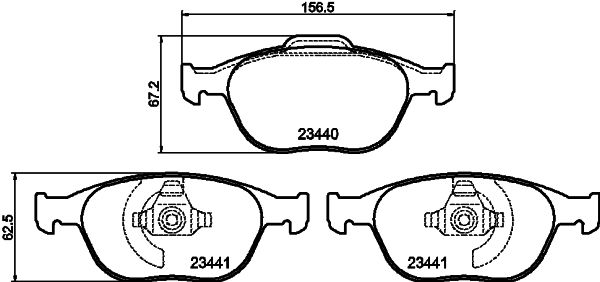 HELLA PAGID 8DB 355 012-111 Brake Pad Set, disc brake