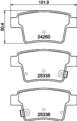 HELLA PAGID 8DB 355 012-171 Brake Pad Set, disc brake