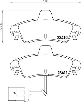 HELLA PAGID 8DB 355 012-201 Brake Pad Set, disc brake