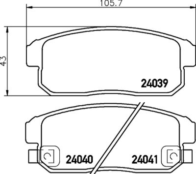 Brake Pad Set, disc brake HELLA PAGID 8DB 355 012-331
