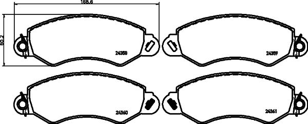 HELLA PAGID 8DB 355 012-431 Brake Pad Set, disc brake