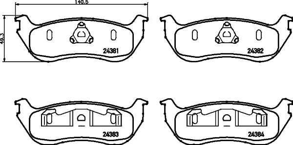 HELLA PAGID 8DB 355 012-481 Brake Pad Set, disc brake