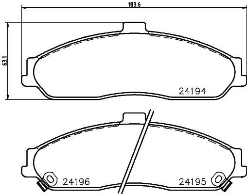 HELLA PAGID 8DB 355 012-561 Brake Pad Set, disc brake
