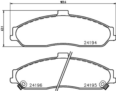 Brake Pad Set, disc brake HELLA PAGID 8DB 355 012-561