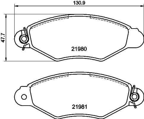 HELLA PAGID 8DB 355 012-711 Brake Pad Set, disc brake