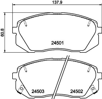 HELLA PAGID 8DB 355 012-961 Brake Pad Set, disc brake