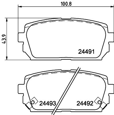 HELLA PAGID 8DB 355 012-971 Brake Pad Set, disc brake