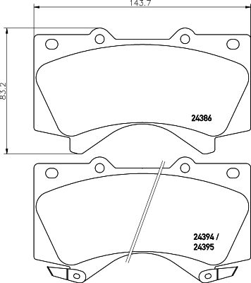 Brake Pad Set, disc brake HELLA PAGID 8DB 355 013-151
