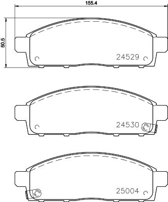 Brake Pad Set, disc brake HELLA PAGID 8DB 355 013-221