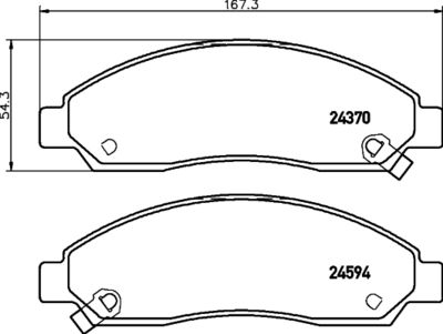 Brake Pad Set, disc brake HELLA PAGID 8DB 355 013-291